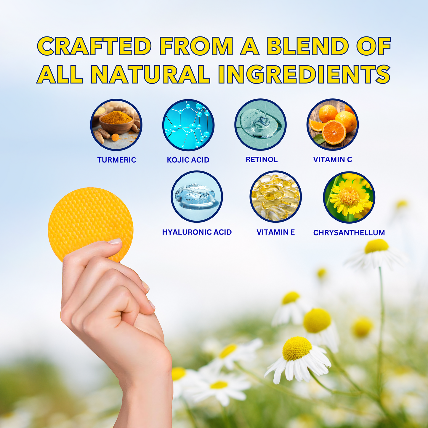 Turmeric Kojic Acid Cleansing Pads | Vitamin C & E, Retinol, Kojic Acid and Turmeric Cleansing Pads for Face Dark Spots | 60 Turmeric and Kojic Acid Face Pads